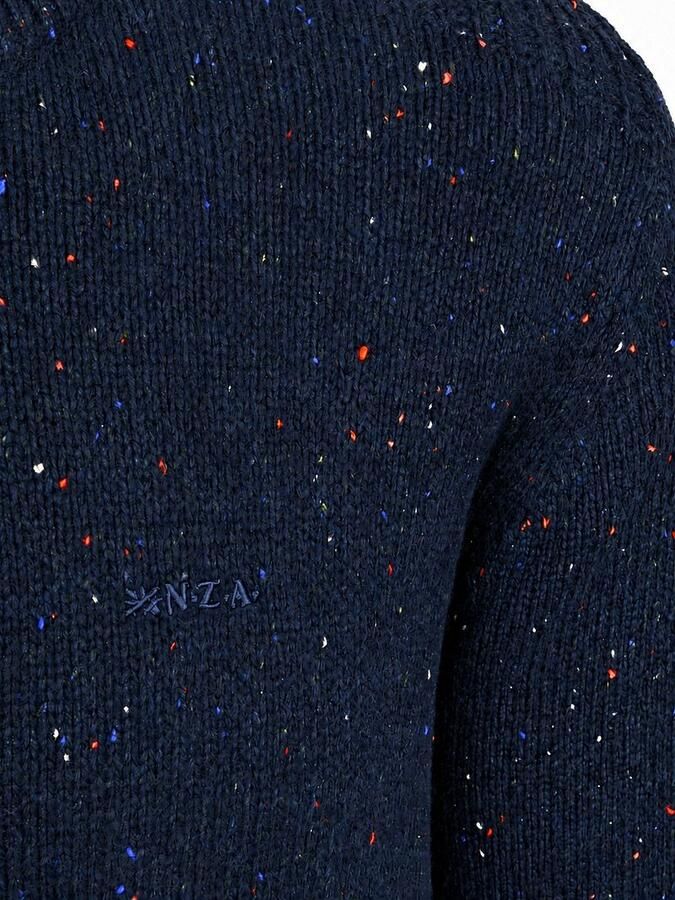 New zealand auckland NZA Pullover Mocker Eltham Knit Melange Oxford Navy - Foto 4