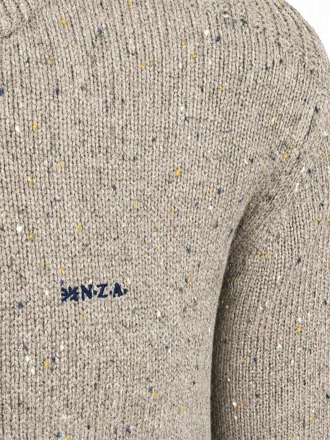 New zealand auckland NZA Pullover Mocker Eltham Knit Melange Tan Sand - Foto 5