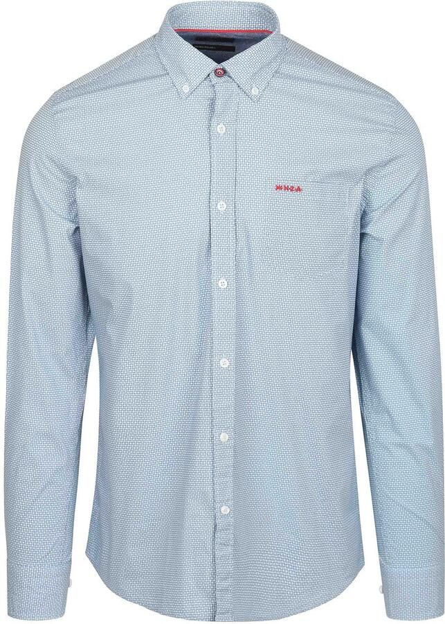 New zealand auckland Overhemd Lange Mouw NZA Shirt Adriel Poplin Blauw - Foto 2