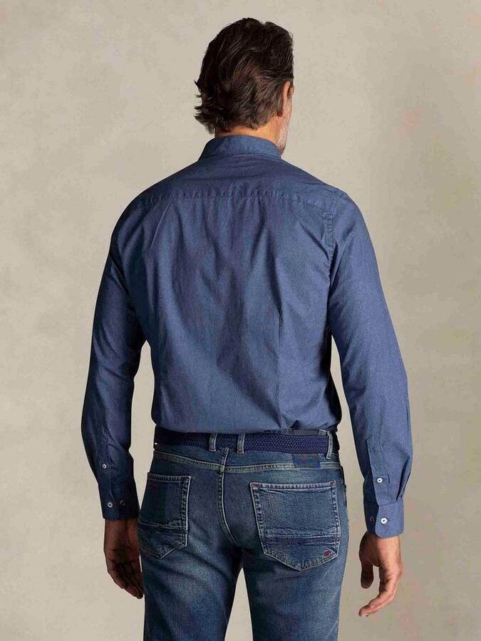 New zealand auckland NZA Shirt James Oban Poplin Blauw - Foto 3