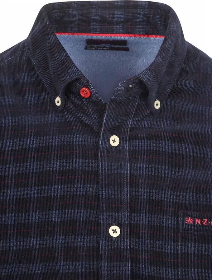 New zealand auckland NZA Shirt Kauri Corduroy Ruit Navy - Foto 2