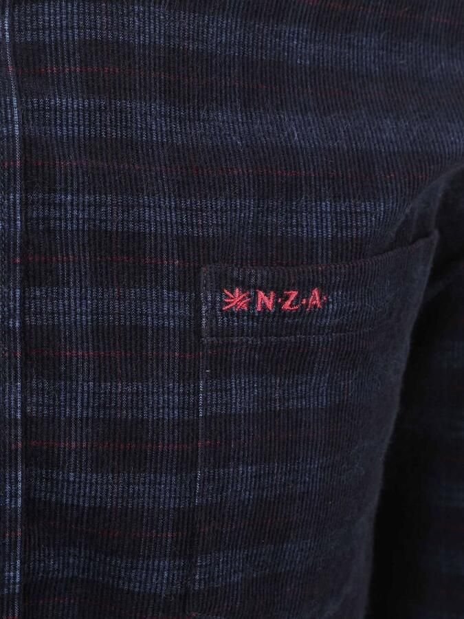 New zealand auckland NZA Shirt Kauri Corduroy Ruit Navy - Foto 4
