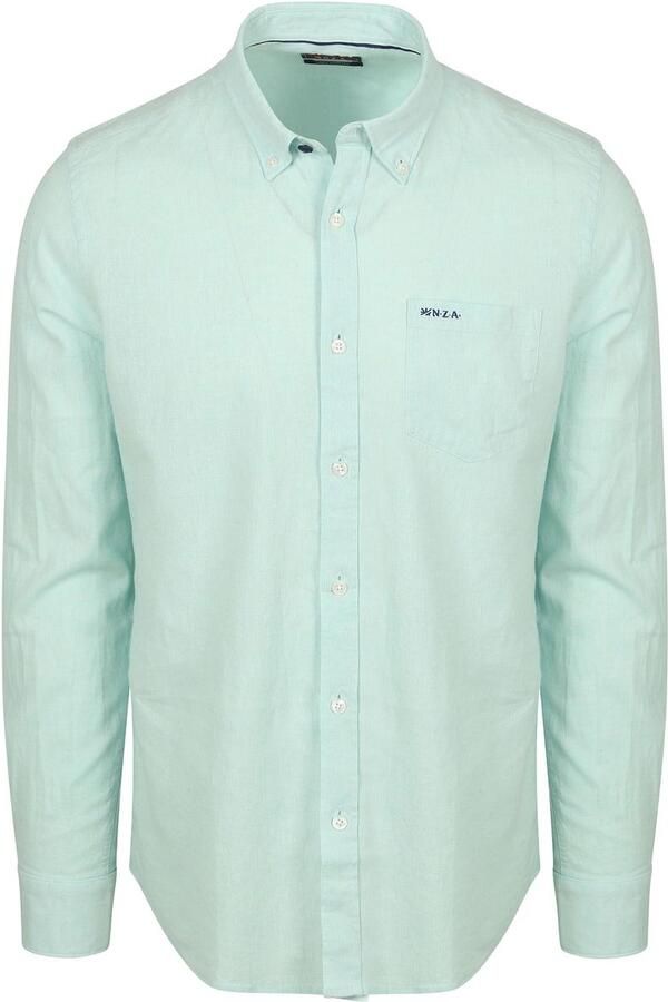 New zealand auckland NZA Shirt Linnen Blend Aqua