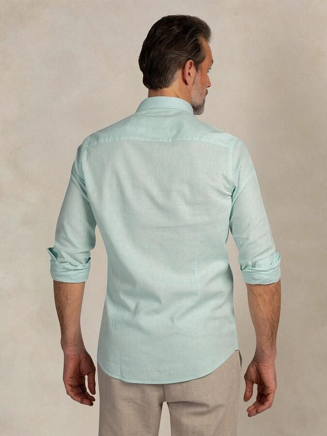 New zealand auckland NZA Shirt Linnen Blend Aqua - Foto 3
