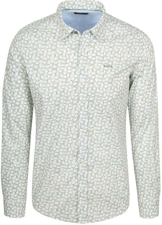 New zealand auckland NZA Shirt Oban Poplin Bloemenprint Groen