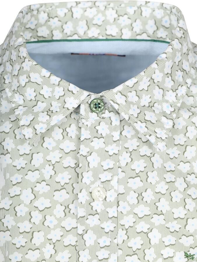 New zealand auckland NZA Shirt Oban Poplin Bloemenprint Groen - Foto 2