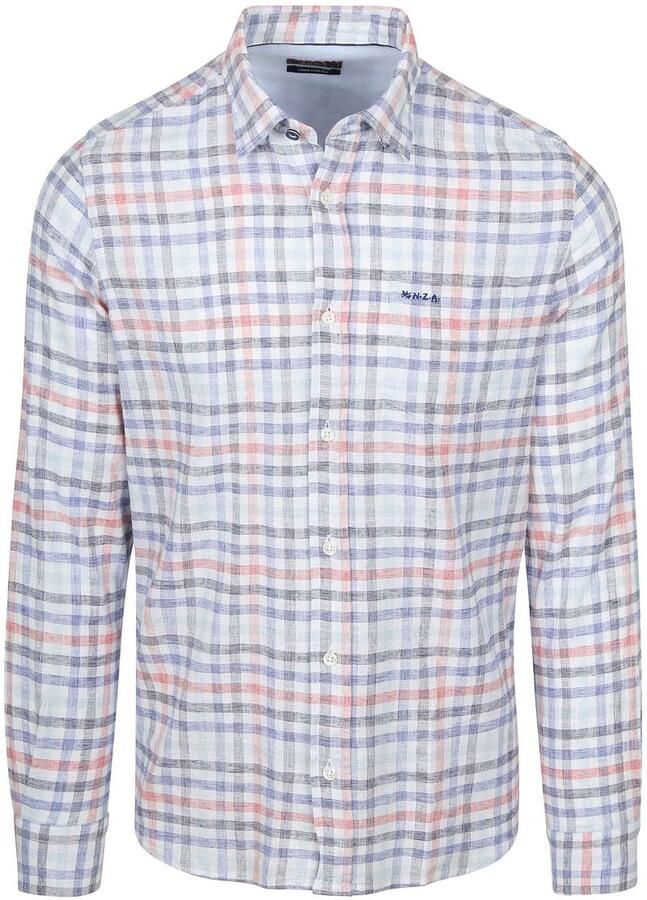New zealand auckland NZA Shirt Picton Linnen Blend Ruit Multicolour