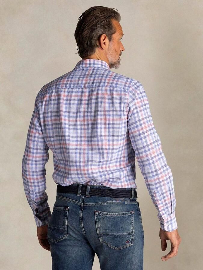 New zealand auckland NZA Shirt Picton Linnen Blend Ruit Multicolour - Foto 3