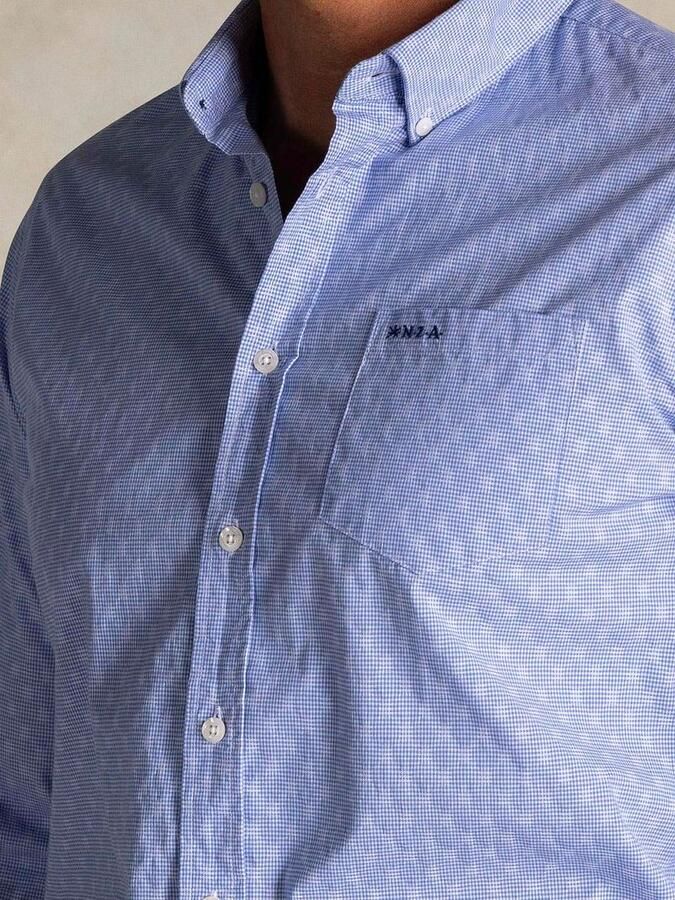 New zealand auckland NZA Shirt Tuki Jacquard Print Blauw - Foto 2