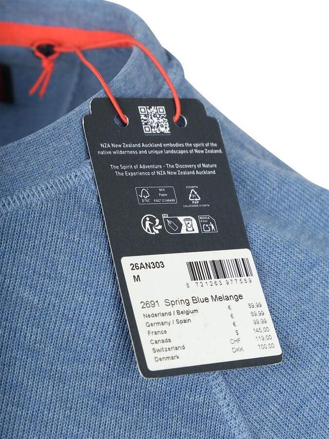 New zealand auckland NZA Sweater French Rib Huntly Blauw - Foto 3
