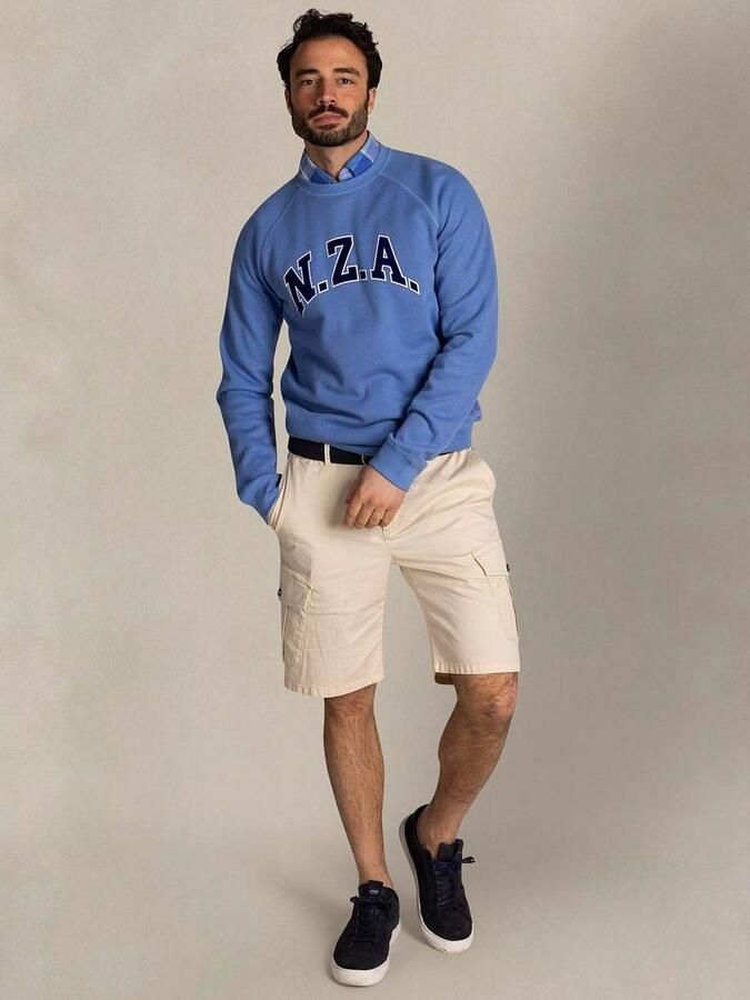 New zealand auckland NZA Sweater French Rib Logo Blauw - Foto 4