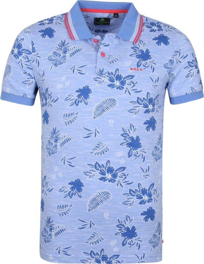 New zealand auckland NZA Polo Normanby Print Blauw