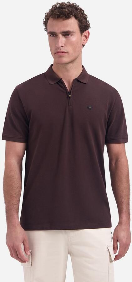 No Excess Half Zip Poloshirt Bruin - Foto 4