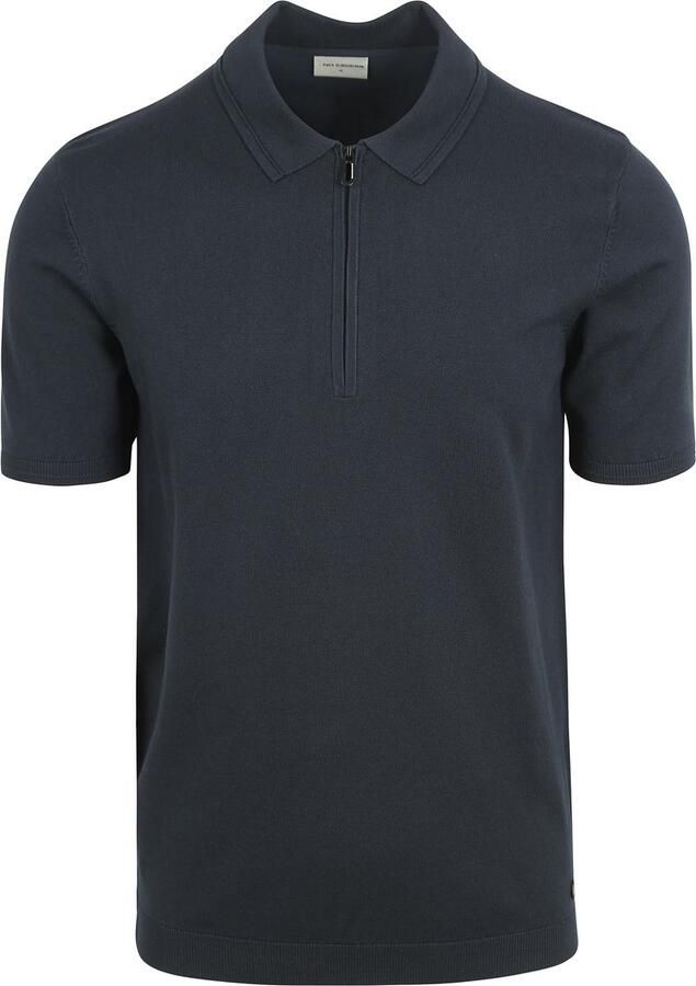 No Excess Half Zip Poloshirt Navy