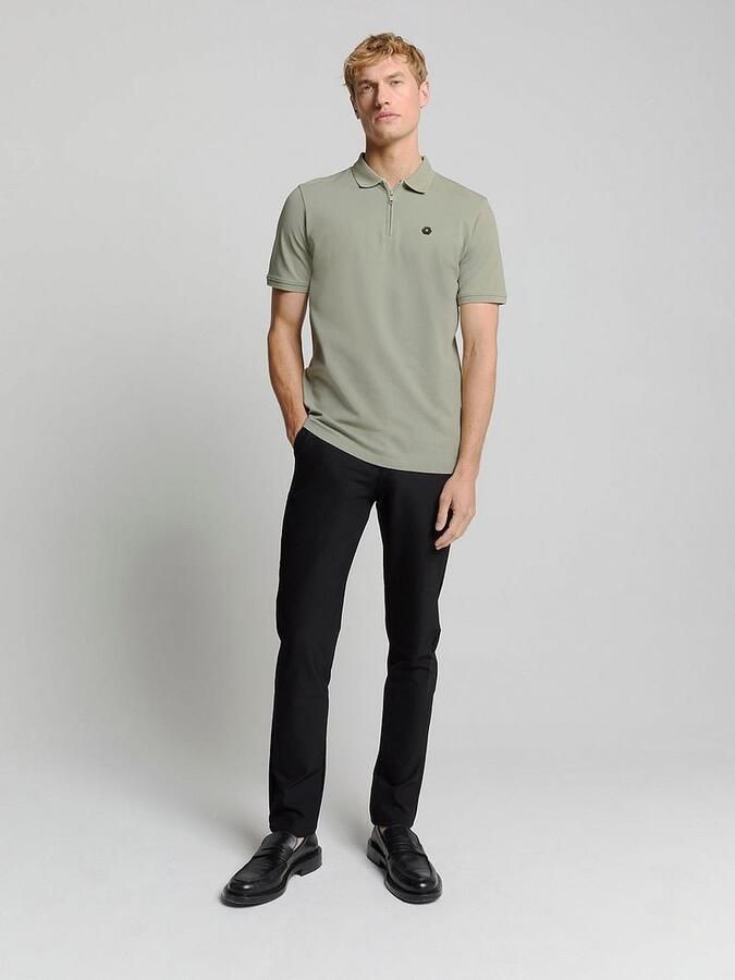 No Excess T-shirt Half Zip Poloshirt Piqué Groen - Foto 3
