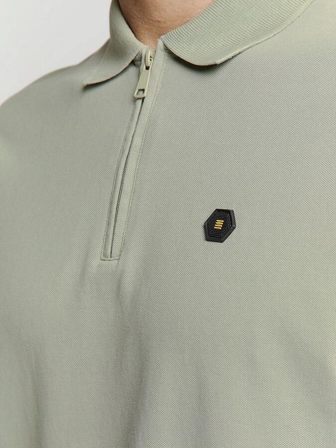 No Excess T-shirt Half Zip Poloshirt Piqué Groen - Foto 6