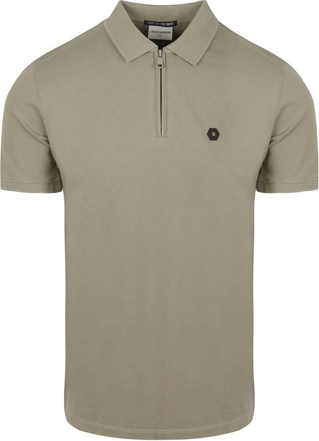 No Excess T-shirt Half Zip Poloshirt Piqué Groen - Foto 3