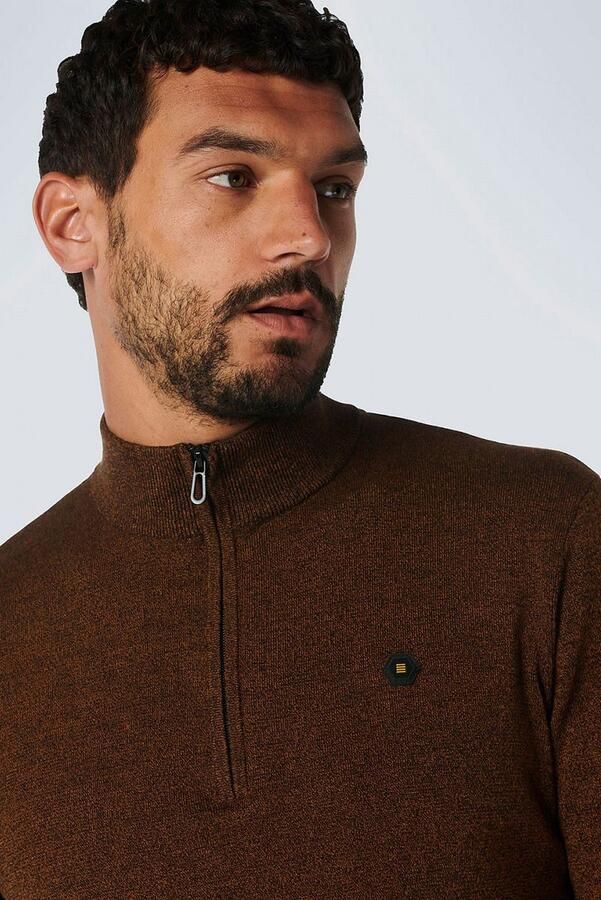 No Excess Half Zip Trui Caramel - Foto 3