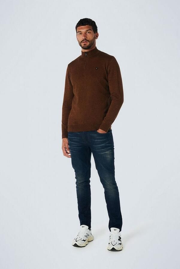 No Excess Half Zip Trui Caramel - Foto 4