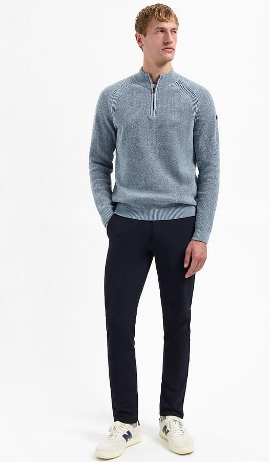 No Excess Half Zip Trui Chenille Blauw - Foto 5