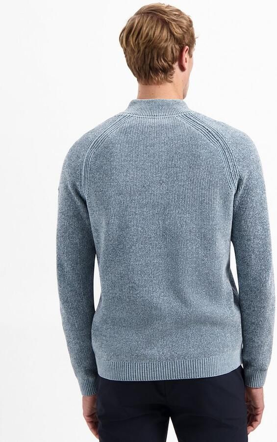 No Excess Half Zip Trui Chenille Blauw - Foto 4