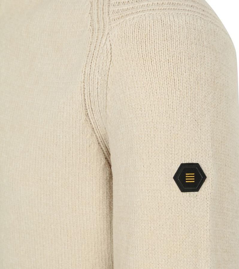 No Excess Half Zip Trui Chenille Ecru - Foto 2