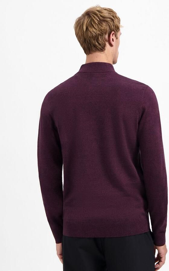 No Excess Half Zip Trui Dark Wine Melange - Foto 3
