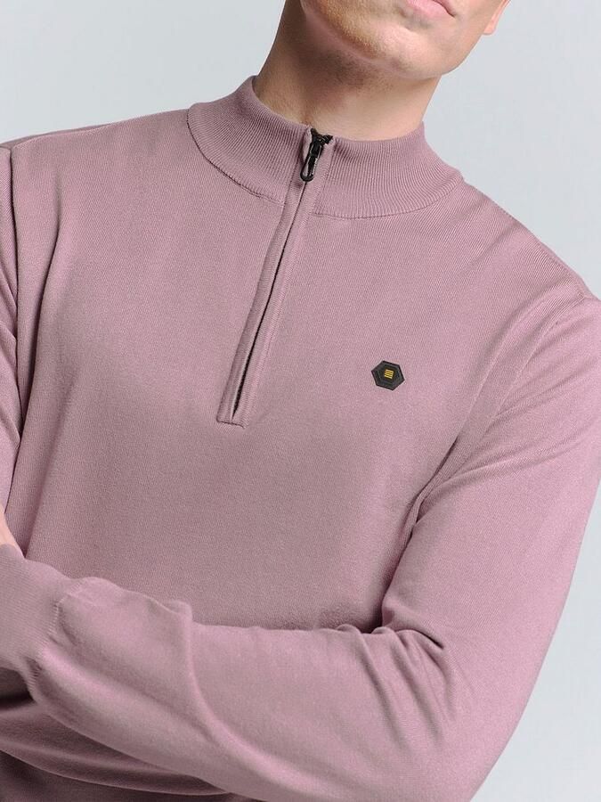 No Excess Half Zip Trui Mauve - Foto 5