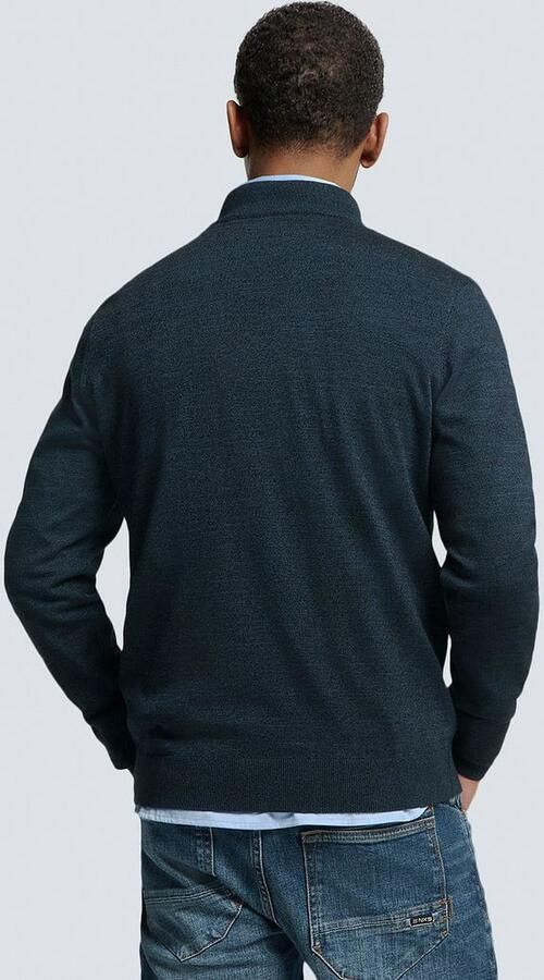 No Excess pullover fijn gebreid donkerblauw - Foto 6