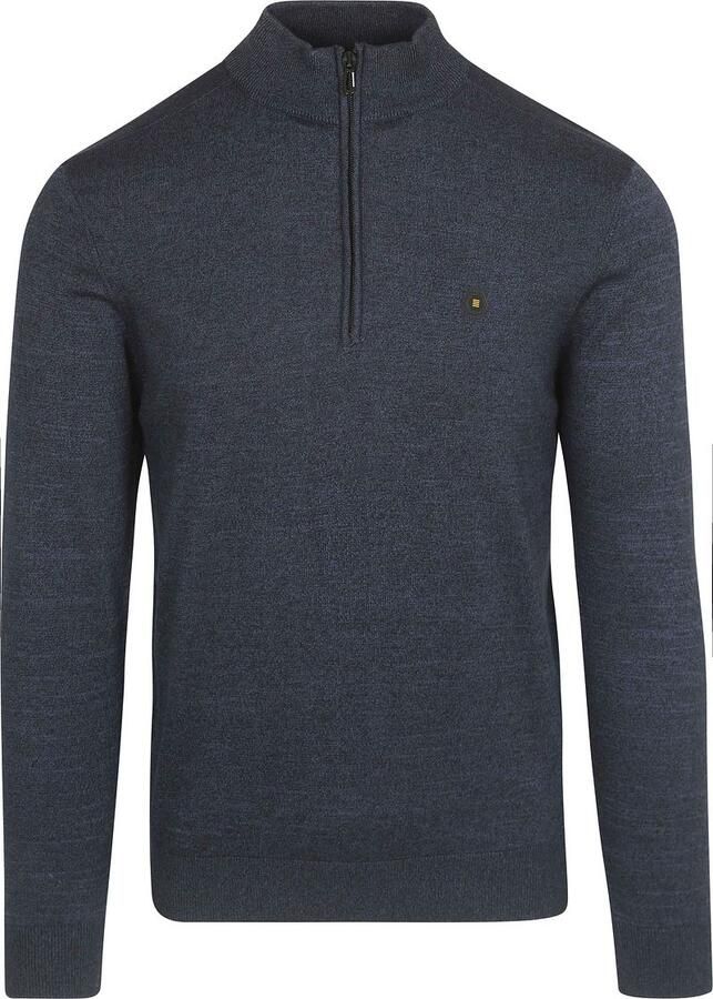 No Excess pullover fijn gebreid donkerblauw