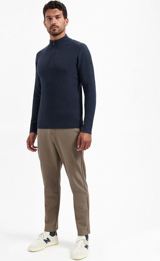 No Excess Half Zip Trui Rib Navy - Foto 4