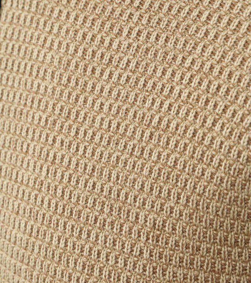 No Excess gebreide trui met ingebreid patroon beige - Foto 2