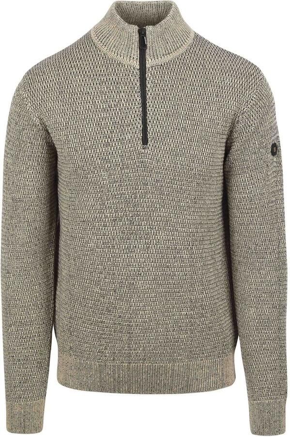No Excess Melange Half-Zip Pullover Stijlvol Comfort Gray Heren