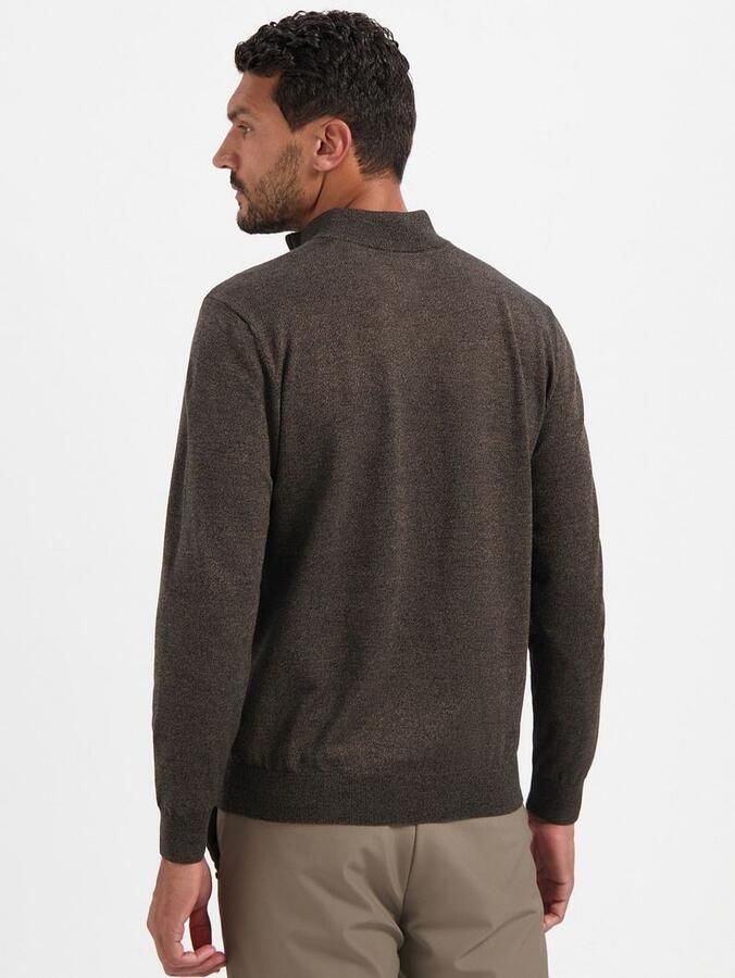 No Excess Half Zip Trui Taupe Melange - Foto 3