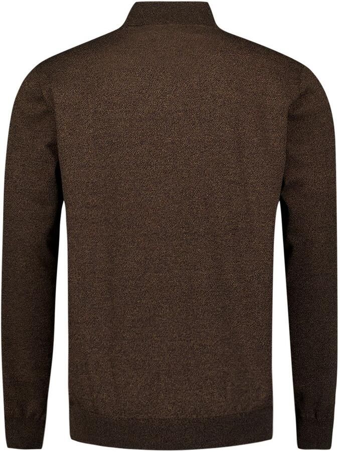 No Excess Half Zip Trui Taupe Melange - Foto 2