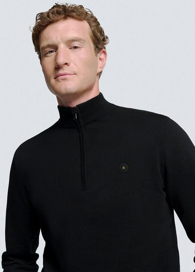 NO EXCESS Schipperstrui met halve ritssluiting - Foto 2