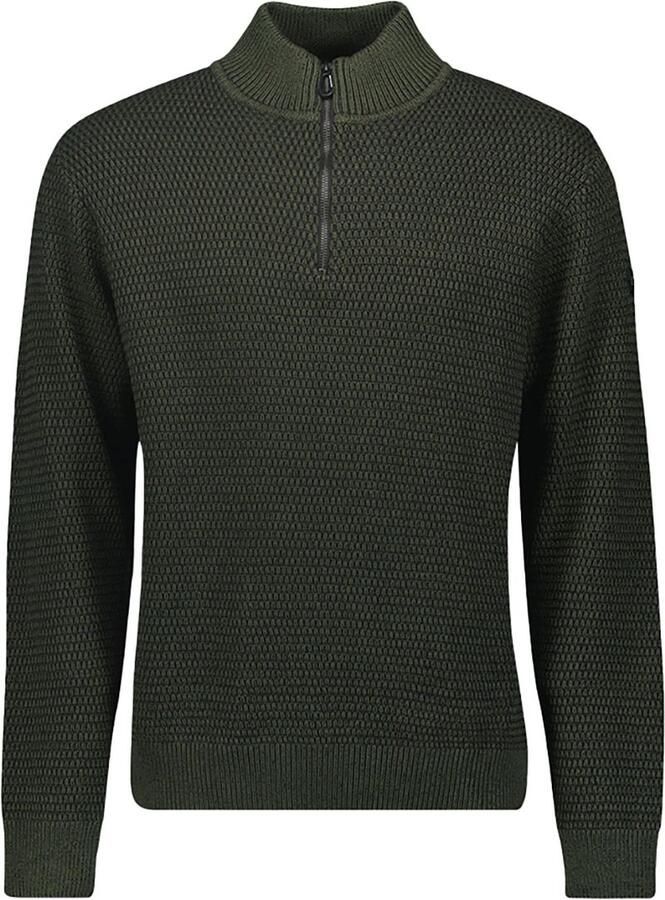 No Excess Half Zipper Donkergroen