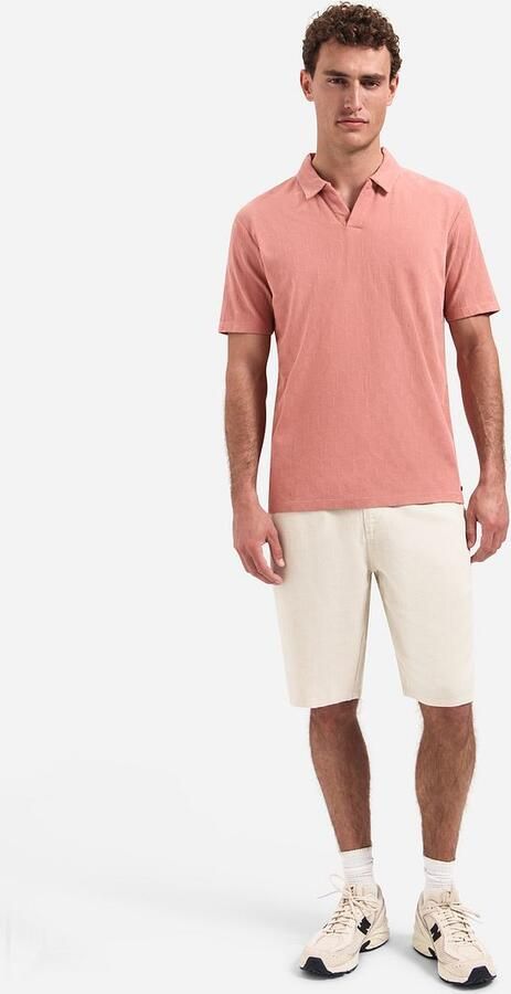 No Excess Polo Shirt Korte Mouw Jacquard Poloshirt Riva Coral - Foto 4