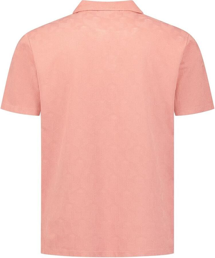 No Excess Polo Shirt Korte Mouw Jacquard Poloshirt Riva Coral - Foto 5