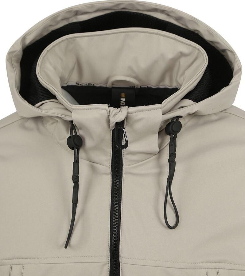 No Excess Trainingsjack Jas Half lang met Capuchon Beige