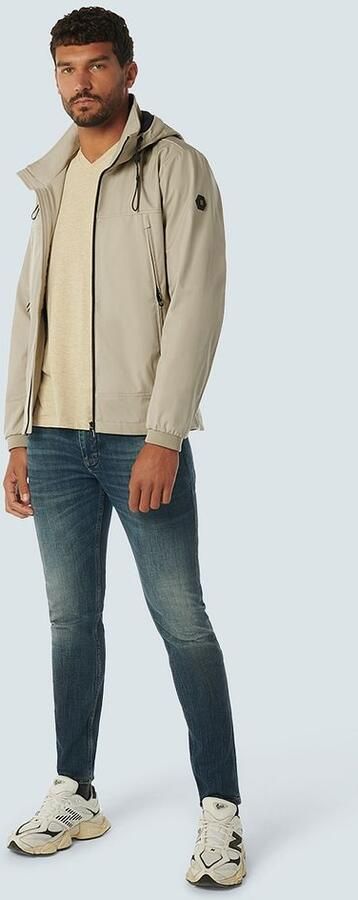No Excess Trainingsjack Jas Half lang met Capuchon Beige - Foto 4