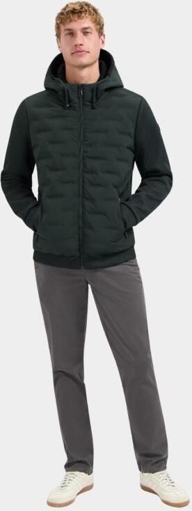 No Excess Jas Knitted Sleeve Donkergroen - Foto 5