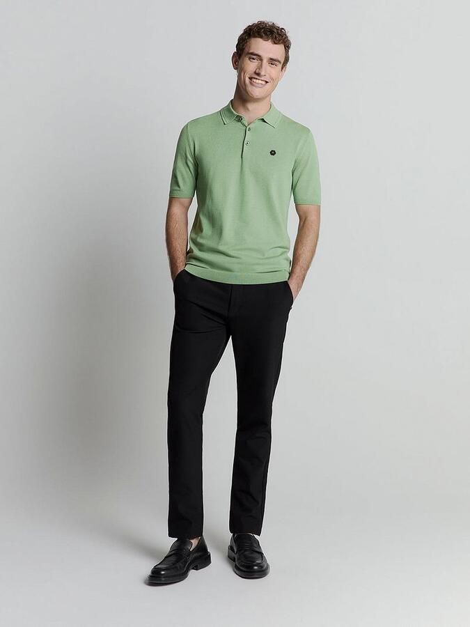 No Excess Knitted Poloshirt Groen - Foto 2