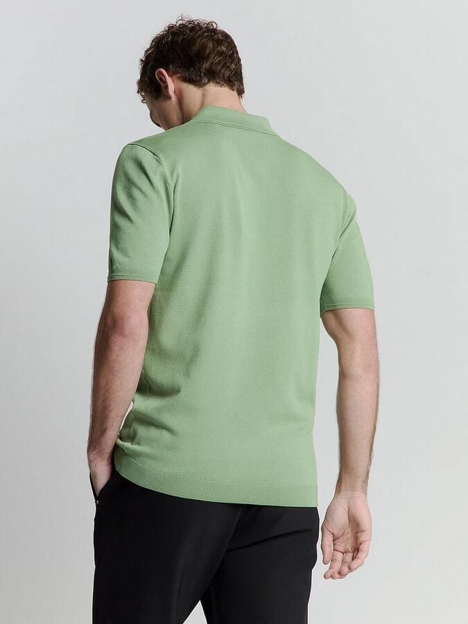 No Excess Knitted Poloshirt Groen - Foto 4