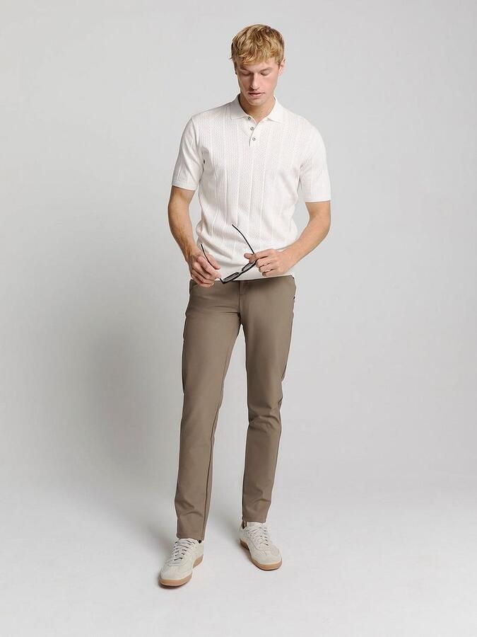 No Excess Knitted Poloshirt Off White - Foto 2