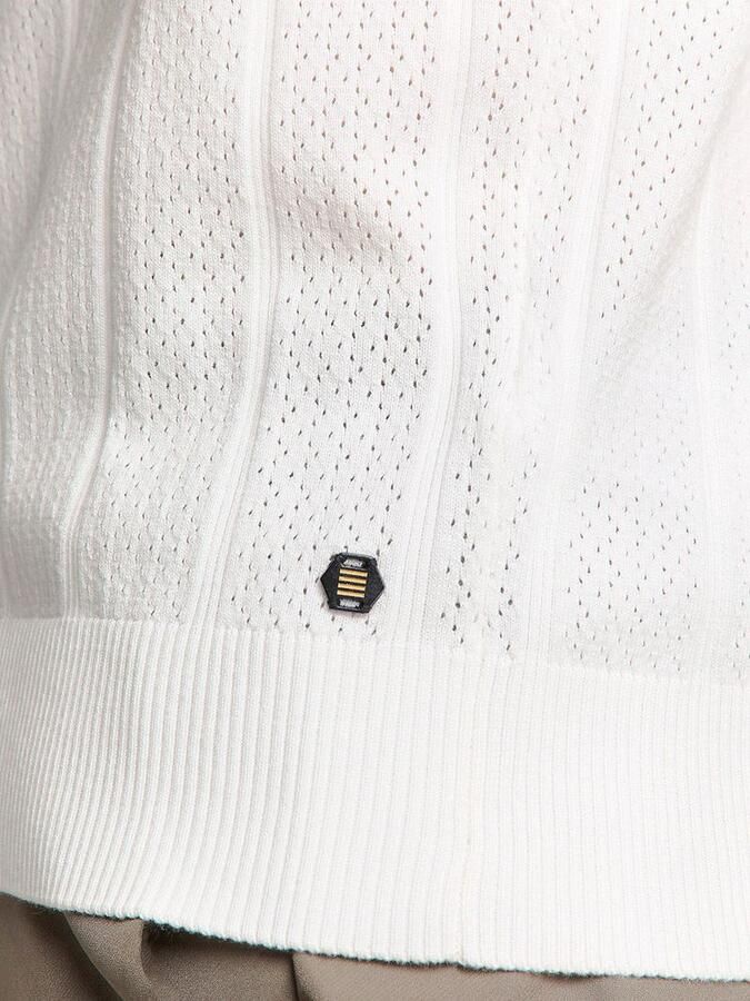 No Excess Knitted Poloshirt Off White - Foto 5