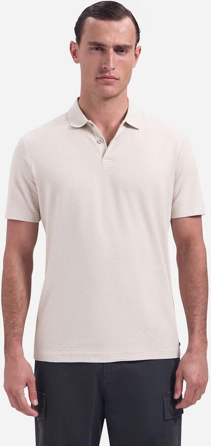 No Excess Knitted Poloshirt Structure Ecru