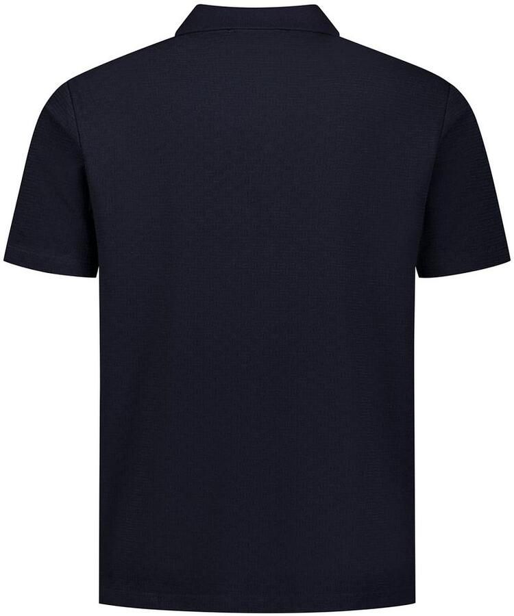 No Excess Knitted Poloshirt Structure Navy - Foto 2