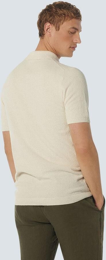 No Excess Knitted Poloshirt Structuur Ecru - Foto 4