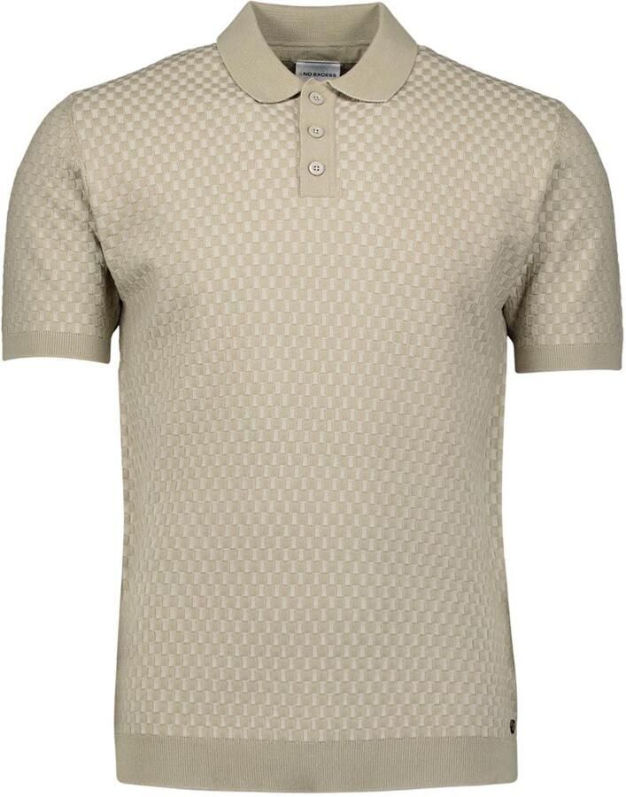 No Excess Knitted Poloshirt Taupe